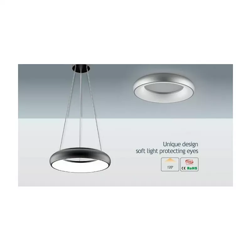 Synergy 21 LED-pyöreä valaisin Donut nw hopea 25w