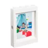 LEGO valokuvakehys PICTURE FRAME, (L)191 x (K)268 mm, valkoinen ABS-muovia, 4 nuppia, pinottava, sopii - 1 kpl