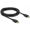 Delock - DisplayPort-kaapeli - DisplayPort (M) - DisplayPort (M) - 3 m - lukittuva - musta