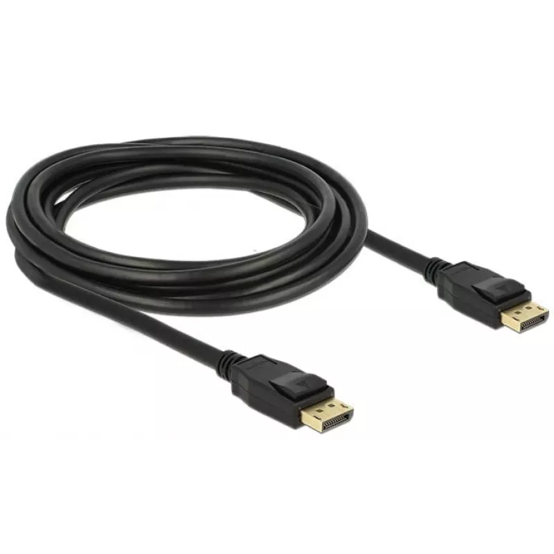 Delock - DisplayPort-kaapeli - DisplayPort (M) - DisplayPort (M) - 3 m - lukittuva - musta