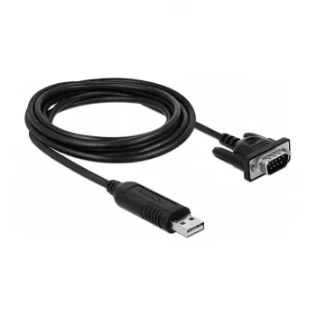Sarjakaapeli DeLOCK 66282 musta 1,8 m RS-232 USB Type-A