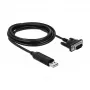 Sarjakaapeli DeLOCK 66282 musta 1,8 m RS-232 USB Type-A