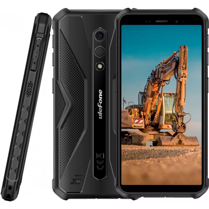 Kestävä älypuhelin UleFone Armor X12 — 3 GB RAM, 32 GB tallennustila, kokonaan musta