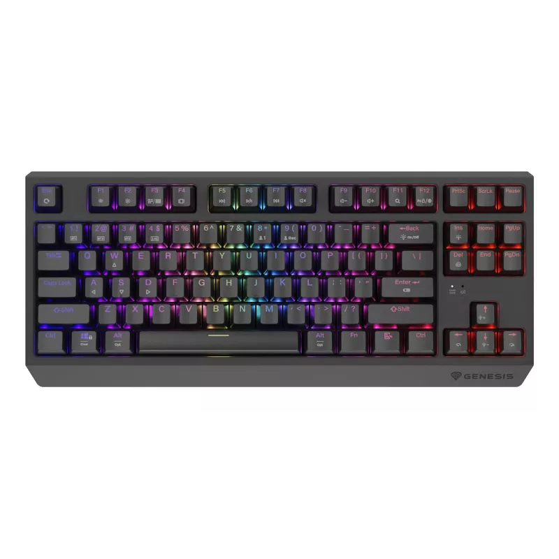 GENESIS Thor 230 TKL näppäimistö pelikäyttöön USB + RF langaton + Bluetooth QWERTY US English musta