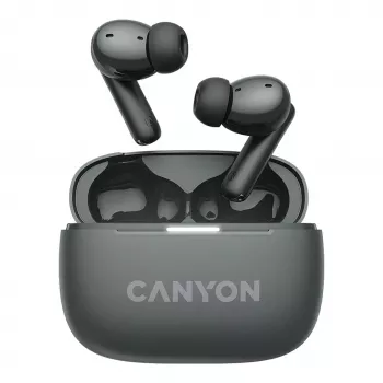 Canyon CNS-TWS10BK kuulokkeet ja headset True Wireless Stereo (TWS) In-Ear puheluihin/musiikkiin/urheiluun/arkeen USB Type-C Bluetooth musta (CNS-TWS10BK)