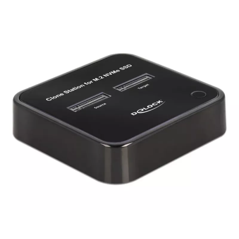 DeLOCK M.2-telakointiasema 2 x M.2 NVMe PCIe SSD -asemalle klonaustoiminnolla