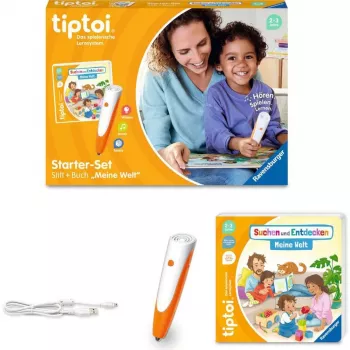 tiptoi Starter-Set: Suchen und Entdecken - Meine Welt, oppikirja kynä ja kuvakirja