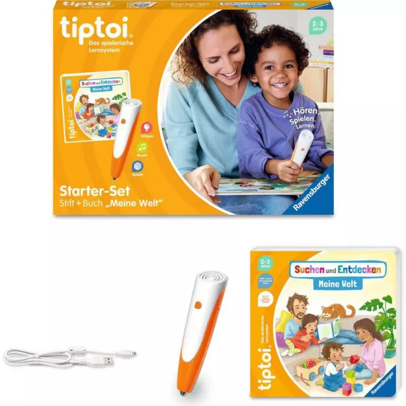 tiptoi Starter-Set: Suchen und Entdecken - Meine Welt, oppikirja kynä ja kuvakirja