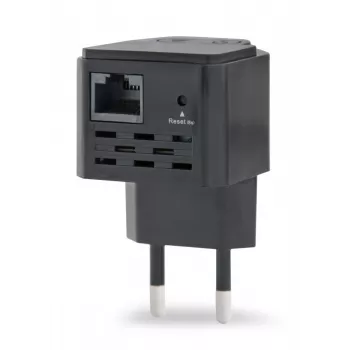 Verkkotoistin GEMBIRD WNP-RP300-03-BK, 300 Mbps, 2,4 GHz, 802.11g, 1x RJ-45, sisäinen 3 dBi antenni, AC 100–240V