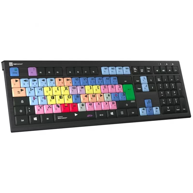 Logickeyboard LKB-MCOM4-A2PC-FR näppäimistö USB AZERTY ranska musta (LKB-MCOM4-A2PC-FR)