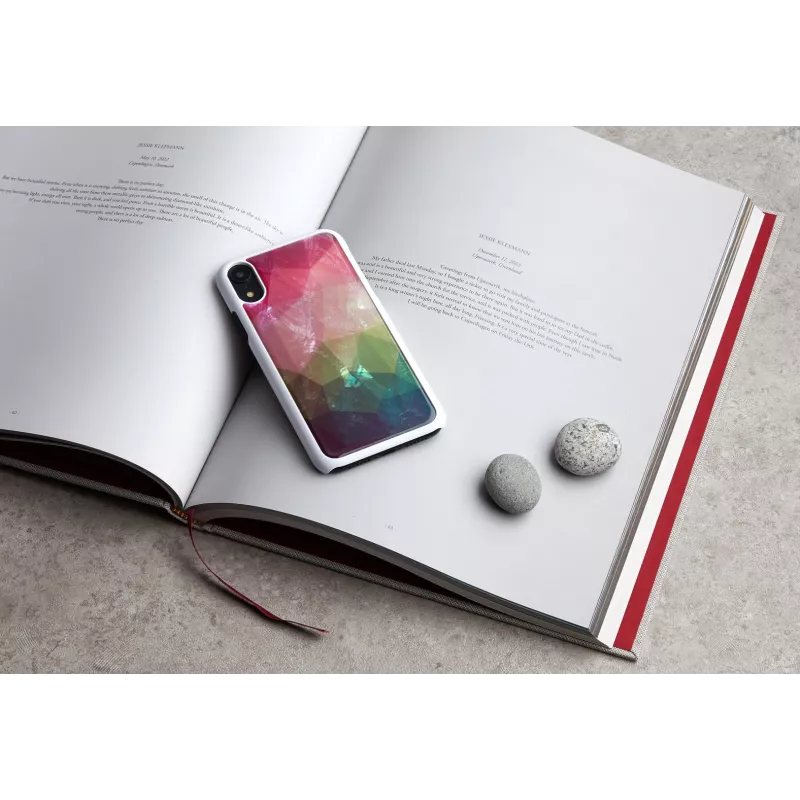 iKins puhelinkotelo iPhone XR – vesikukkakuvio, valkoinen