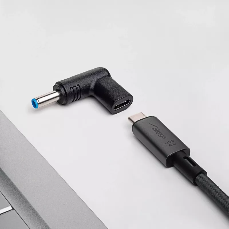 Akyga AK-ND-C09 lataussovitin USB-C - DC 4,5 x 3,0 mm + nasta kannettaviin, 18,5-20 V, 100 W, HP