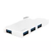 USB 3.0 4-porttinen keskitin, hopea