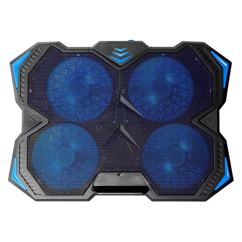 Tracer Gamezone Turbo kannettavan jäähdytysalusta enintään 17", 4 tuuletinta 140 mm, USB-keskitin, sininen LED, musta