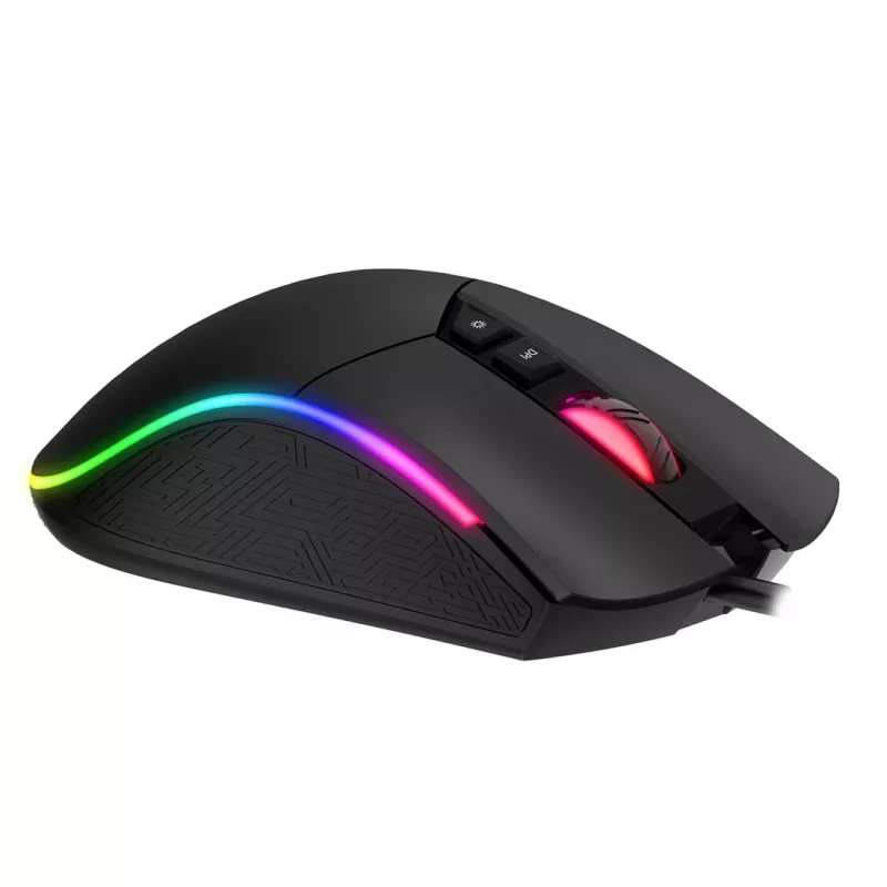 Havit MS1001S - optinen pelihiiri oikeakätisille, USB Type A, musta-harmaa