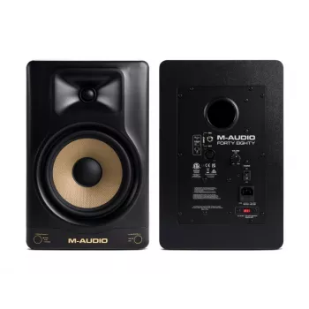 Aktiivinen monitorikaiutin M‑Audio Forty Eighty, 80 W, 2‑tie, 8 tuuman bassokaiutin, 1,25 tuuman diskanttikaiutin, XLR/TRS-tulot, MDF-kotelo