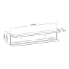 Maclean MC-904 2-in-1 seinä- tai TV:n taustahylly, enintään 2 kg