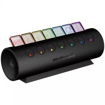 Streamplify HUB CTRL 7, 7x USB 3.0 tyyppi A, RGB, 12V, EU-virtajohto – musta