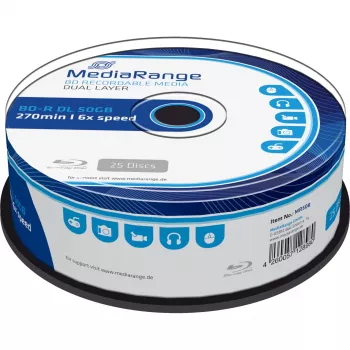 BD-R DL MediaRange MR508 50 GB 25 kpl