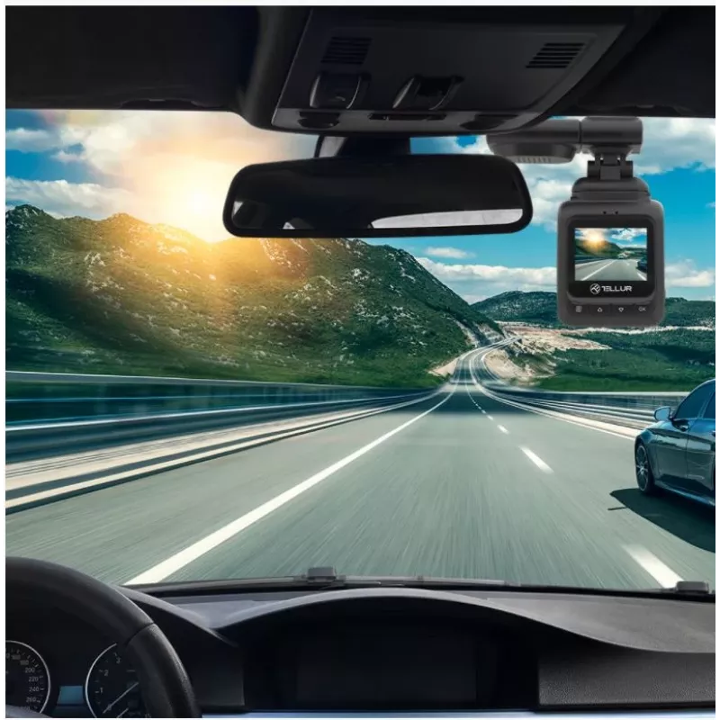 Autokamera Tellur Dash Patrol DC2 FullHD 1080P GPS musta