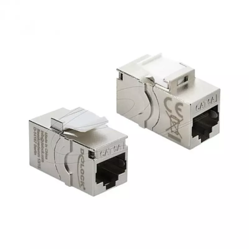 Keystone-moduuli patch-paneeliin DELOCK RJ45 Cat.6A ruuvisuojuksella, sininen
