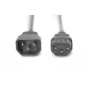 DIGITUS virtajohdon jatkojohto AK-440201-018-S IEC C14 / IEC C13 (uros/naaras), 250 V/10 A, 1,8 m, musta
