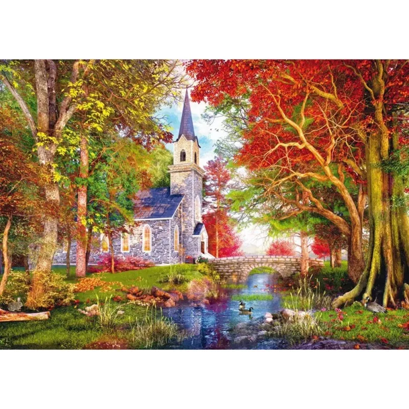Kapelle im Herbstzauber, palapeli 1000 palaa