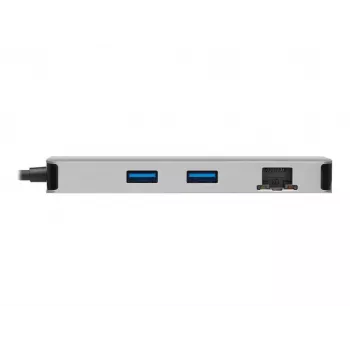 Eaton Tripp Lite USB-C-telakka, Dual Display - 4K 60 Hz HDMI, USB 3.2 Gen 1, USB-A-keskitin, GbE, muistikortti, 100W PD-lataustoiminto, harmaa - telakointiasema - USB-C - 2 x HDMI - 1GbE (U442-DOCK