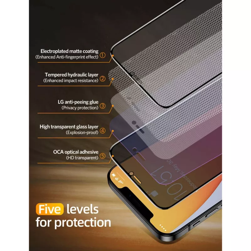 NEVOGLASS 3D PRIVACY, suojakalvo läpinäkyvä, iPhone 17 Air