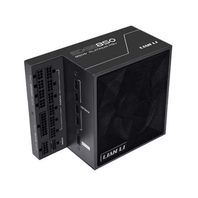 Lian Li EDGE EG0850 850W -virtalähde, 80 PLUS Platinum, ATX 3.1, PCIe 5.1, musta