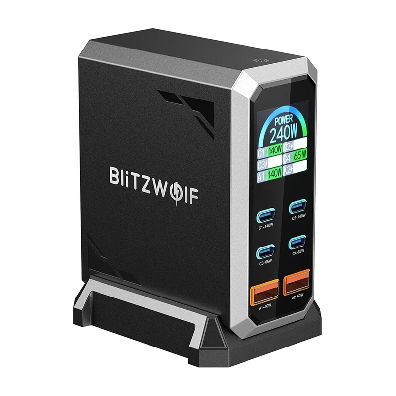 Blitzwolf BW-S31 2xUSB-A, 4xUSB-C, PD, 240W verkkolaturi