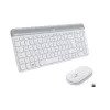 Logitech Slim Wireless Combo MK470 - näppäimistö-hiiri-sarja - langaton - 2,4 GHz - espanjalainen - luonnonvalkoinen (920-009199)