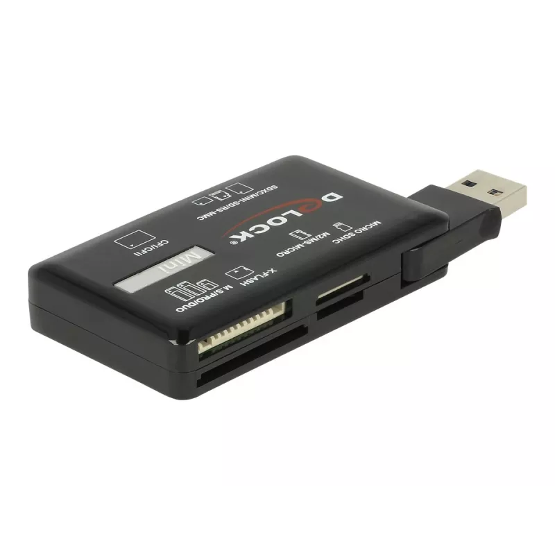 DeLOCK SuperSpeed USB -kortinlukija CF SD Micro SD MS M2 xD 5 Gbps
