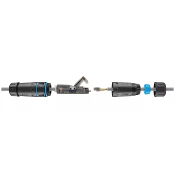 Goobay Outdoor (IP68) verkkokaapelin liitin, CAT 6A suojaamaton, UTP – pöly- ja vesitiivis, liitinrima LSA-asennukseen (työkaluton) (44416)