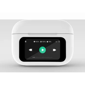 Kuulokkeet BLUETOOTH/WHITE TWS-LCD-ANC-01-W Gembird