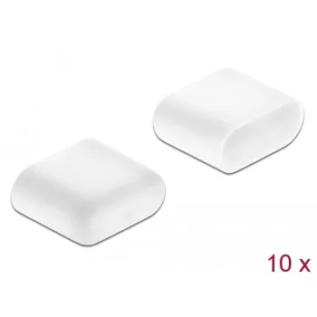 Pölysuojukset DeLOCK USB Type-C -pistoke 10 kpl valkoinen