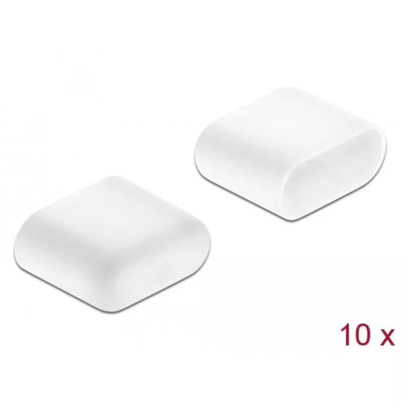 Pölysuojukset DeLOCK USB Type-C -pistoke 10 kpl valkoinen