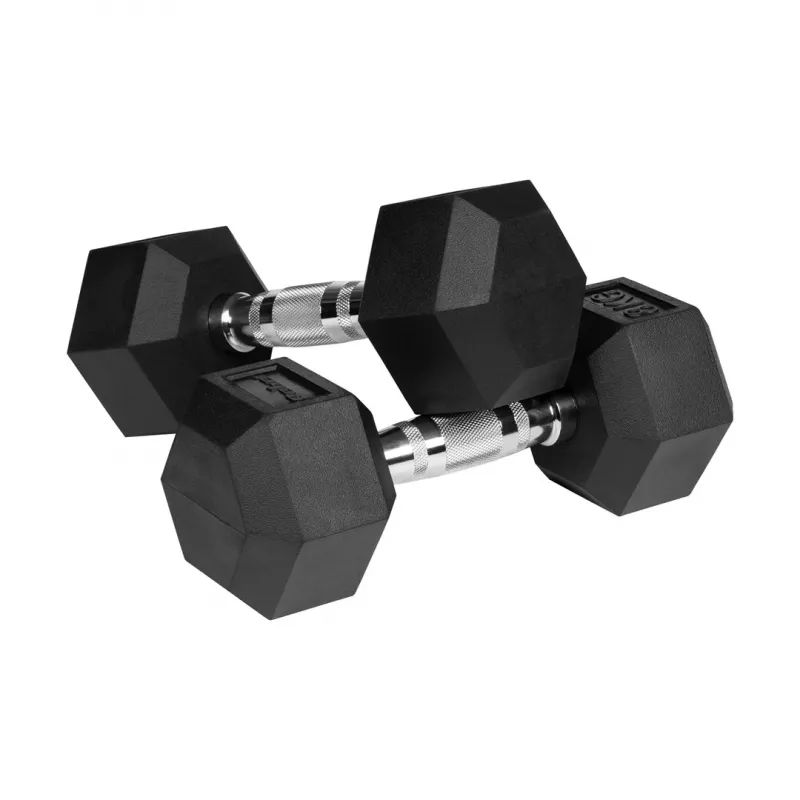 REBEL ACTIVE kumipäällysteiset valurautakäsipainot 2x8 kg