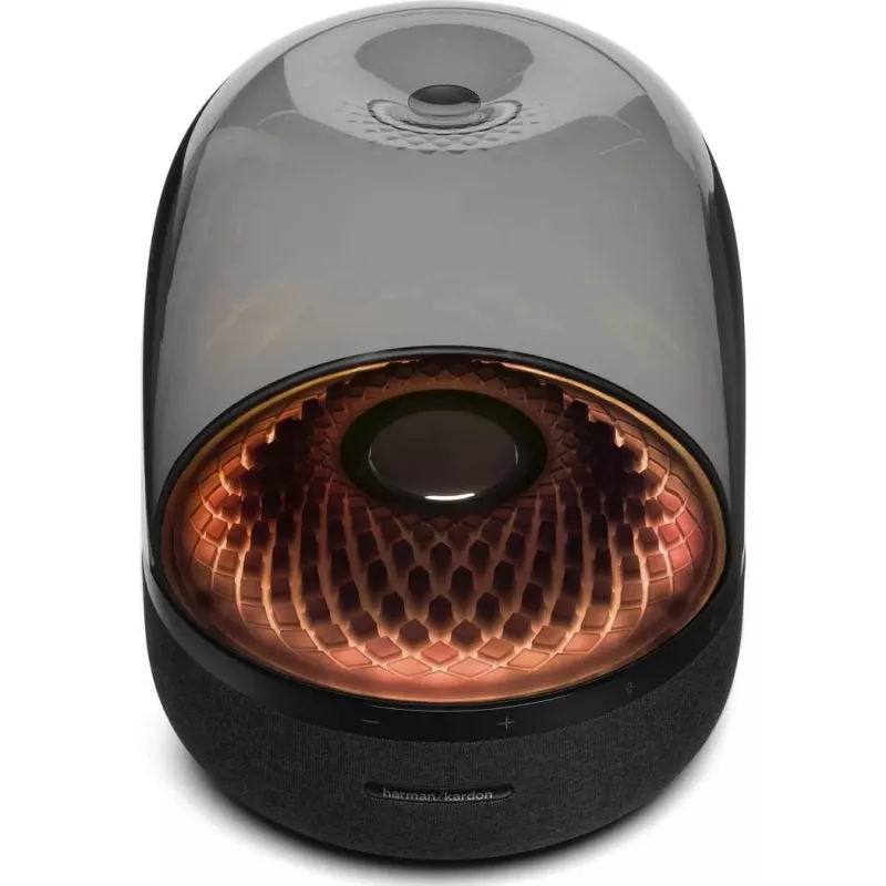 Kannettava langaton kaiutin Harman/Kardon Aura Studio 4 — 100 W, 3 elementtiä, 45–20000 Hz, musta/läpinäkyvä