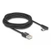 DeLOCK USB 2.0 -kaapeli Type-A uros USB Type-C uros kulmaliitin 3 m musta