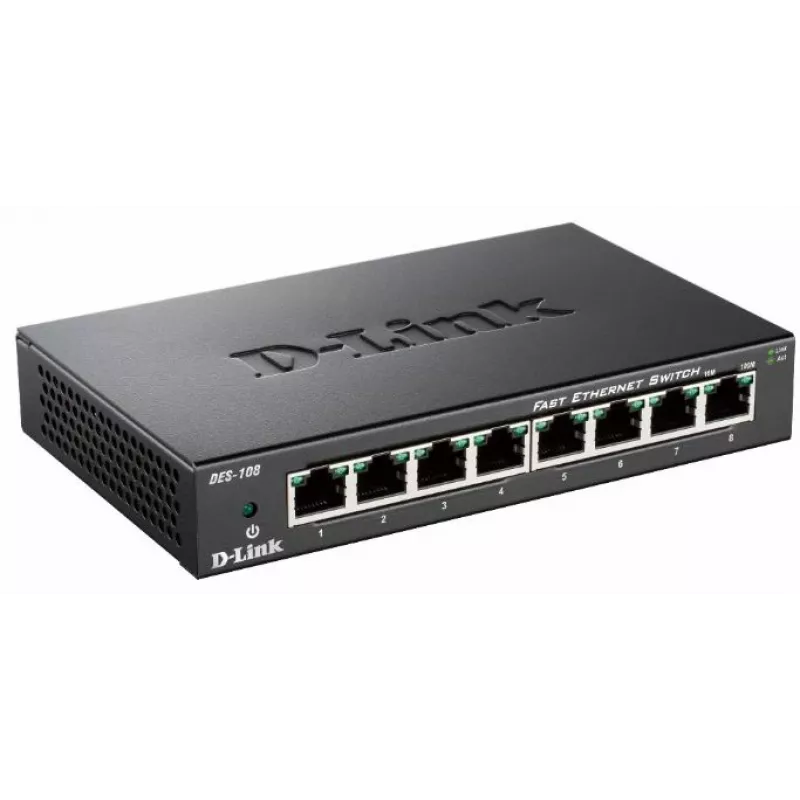 D-Link DES-108 musta