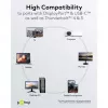 USB-sovitinkaapeli, USB-C-uros > DisplayPort-uros, 4K 60Hz (musta/hopea, 1 metri, punottu kaapeli)