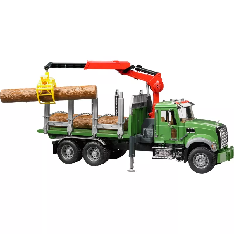 Puutavara-auto BRUDER MACK Granite 3 tukilla
