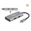 USB-keskitin DeLOCK ulkoinen USB 10 Gbps USB Type-C -keskitin 63260