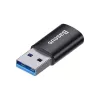Adapteri Baseus Ingenuity USB Type-A (liitin) USB Type-C (pistoke) 10 Gbit/s, musta, 14×22×8 mm
