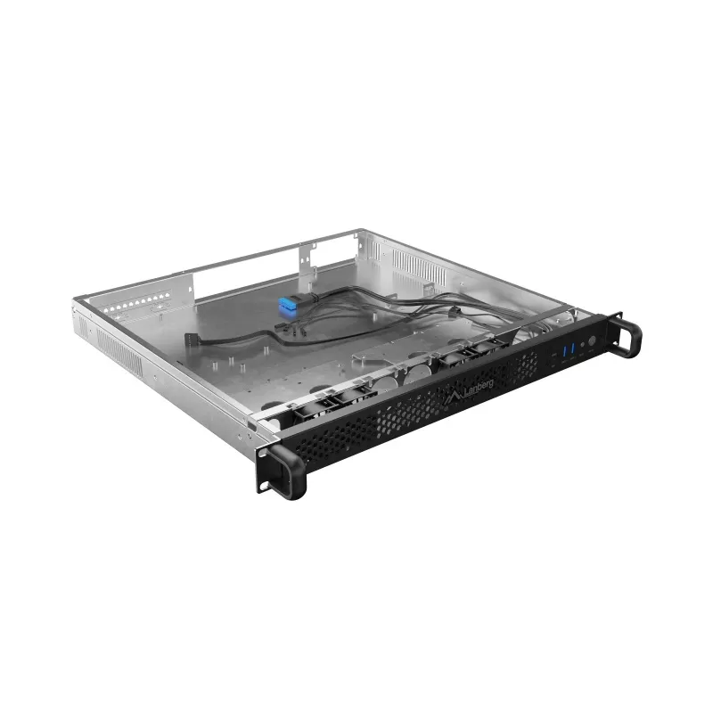 Rack-kotelo Lanberg SC01-4201-10B 1U musta 4 tuuletinta
