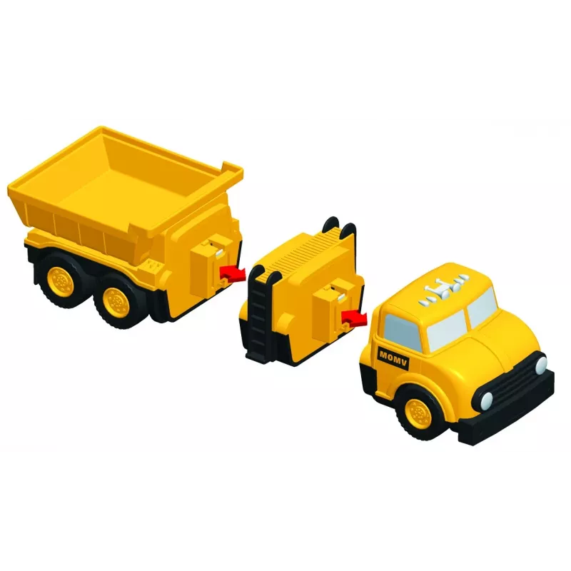 Ajoneuvosarja Popular Playthings Mix or Match Vehicles Construction musta keltainen