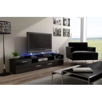 Cama TV-taso EVORA 200 wenge/musta kiiltävä