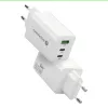 everActive SQ-655Q 65W -pikalaturi, 1×USB-A + 2×USB-C