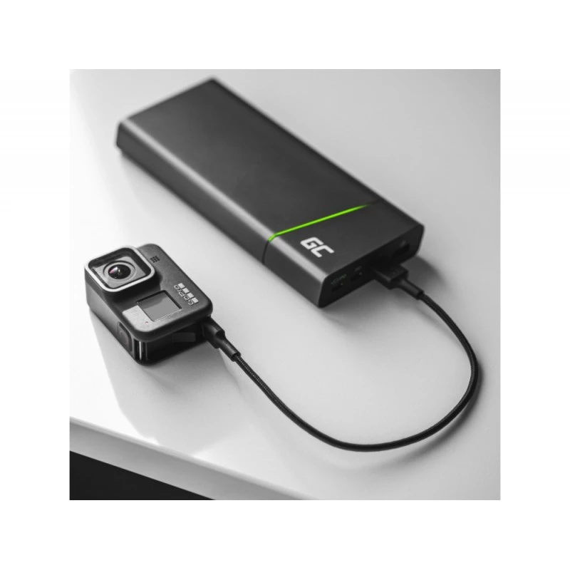 USB-kaapeli Green Cell KABGC22 USB 2.0 1,2 m USB A USB C musta